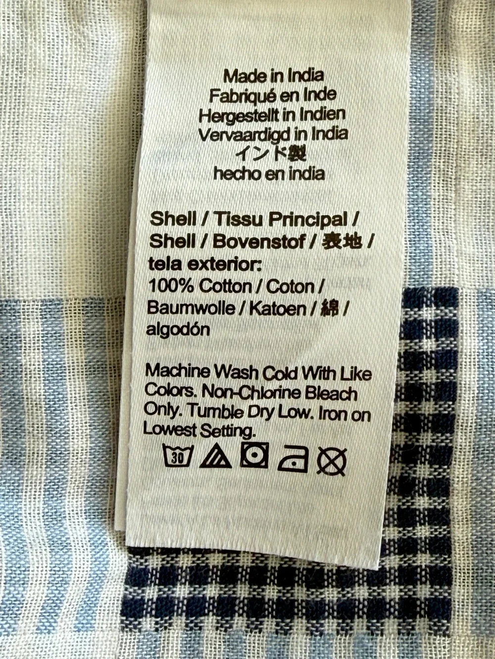 J. Crew Light Blue and Navy Check Button-Up Shirt